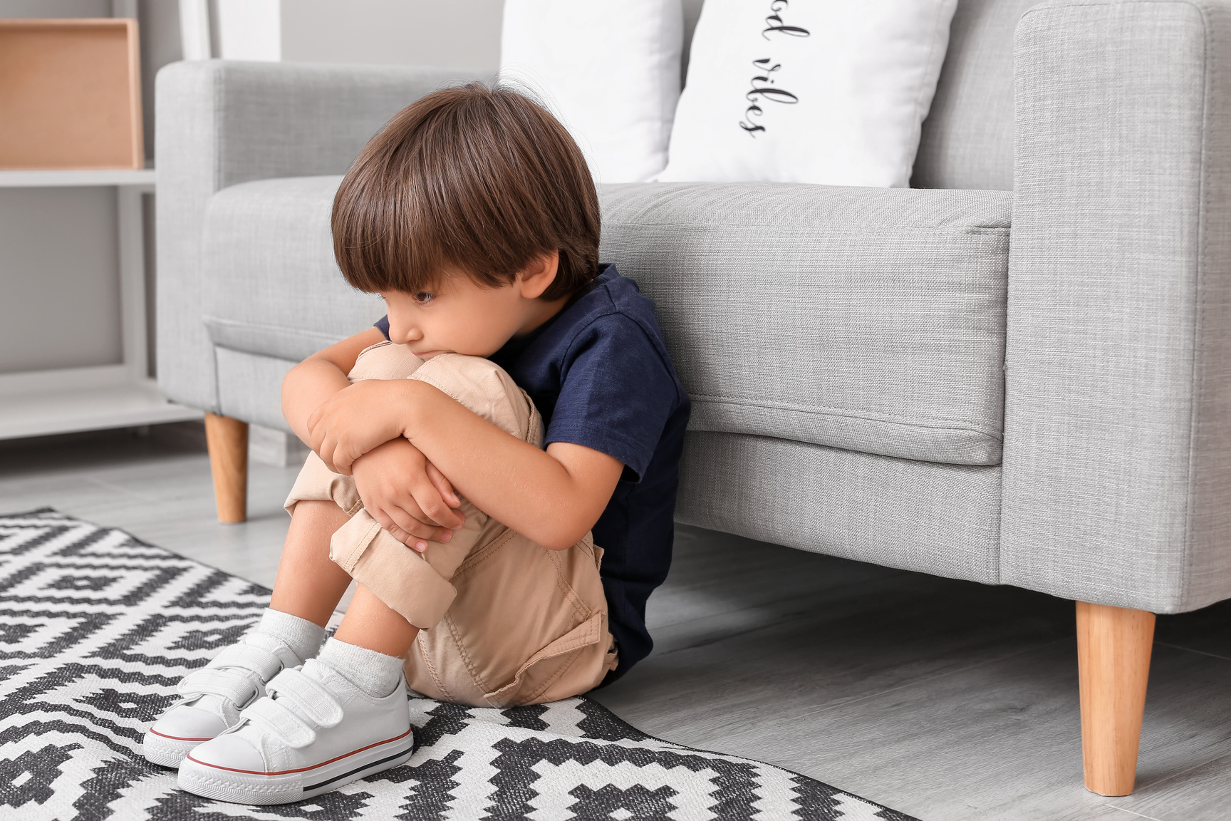 Little Boy with Autism at Home